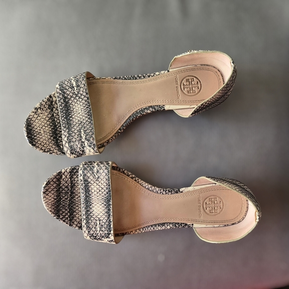 Tory Burch Snakeskin Print D’Orsay Flats – Size 7 🐍 - Picture 7 of 10